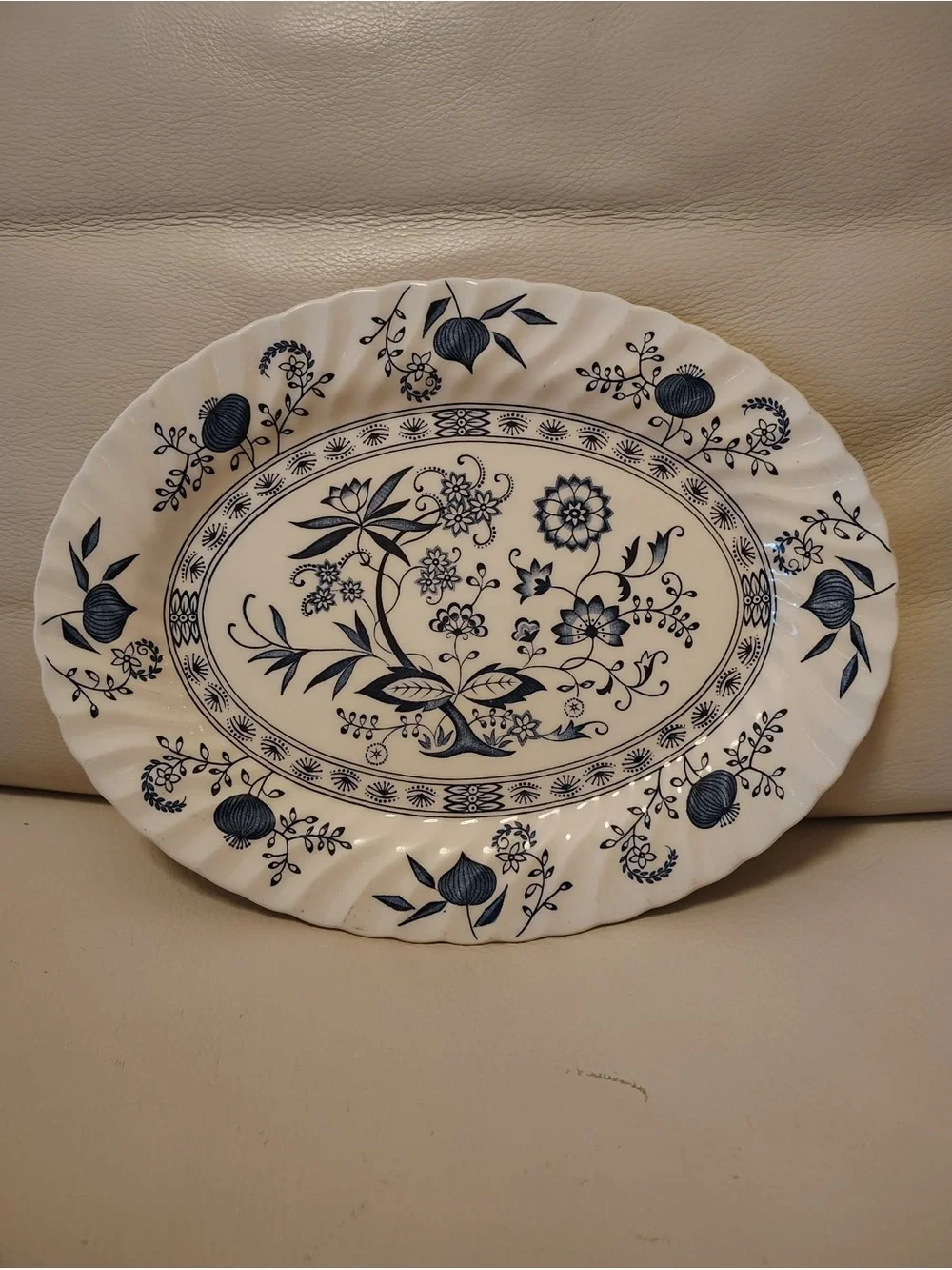 Johnson Brothers Blue Nordic Oval 12 Serving Platter Excellent Condition England